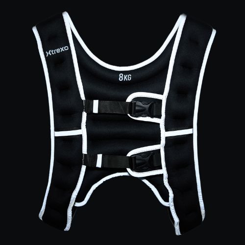XTREXO WV-10 Gilet per allenamento con i pesi da 10 kg nero