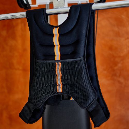 TREXO WV-10 Gilet per allenamento con i pesi da 10 kg nero