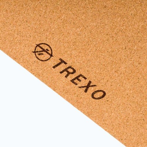 TREXO Tappetino yoga TPE sughero 6 mm arancione