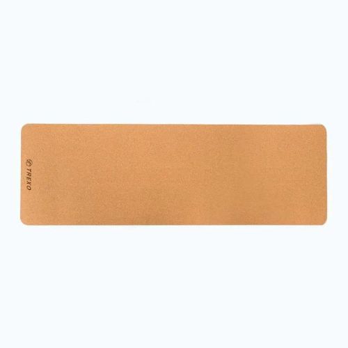 TREXO Tappetino yoga TPE sughero 6 mm arancione