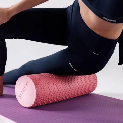 TREXO Rullo massaggiante in EVA MR-EV02C rosa