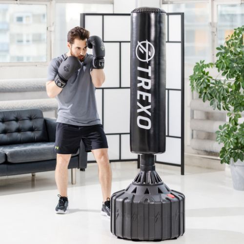 TREXO sacco da boxe SPB-180 nero