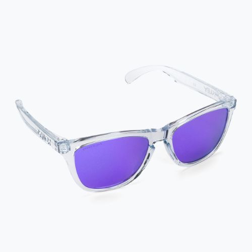 Occhiali da sole Oakley Frogskins lucidati chiari/viola di Przm