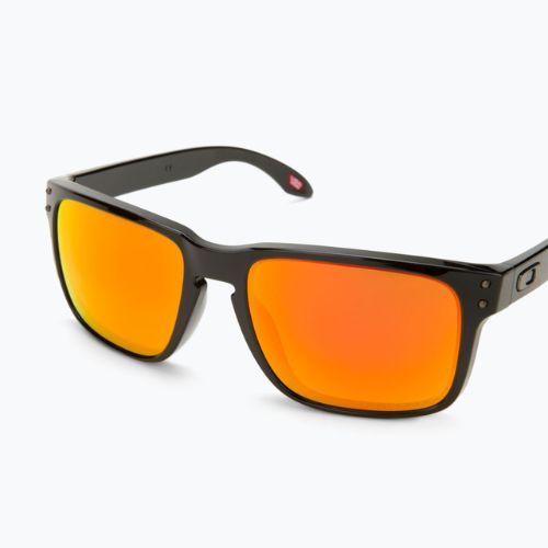 Occhiali da sole polarizzati Oakley Holbrook nero lucido/prizm rubino