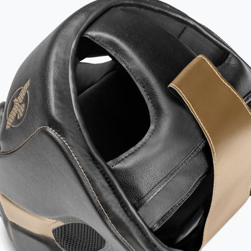 Hayabusa T3 Casco da boxe senza mento nero/oro