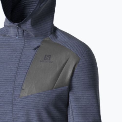 Felpa trekking da uomo Salomon Outline FZ Hoodie mood indigo