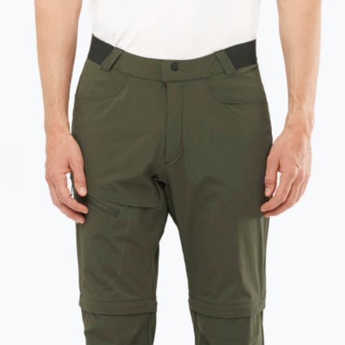 Pantaloni da trekking Salomon Wayfarer Zip Off foresta da uomo