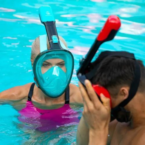 Maschera integrale per lo snorkeling AQUASTIC SMA-01SN blu