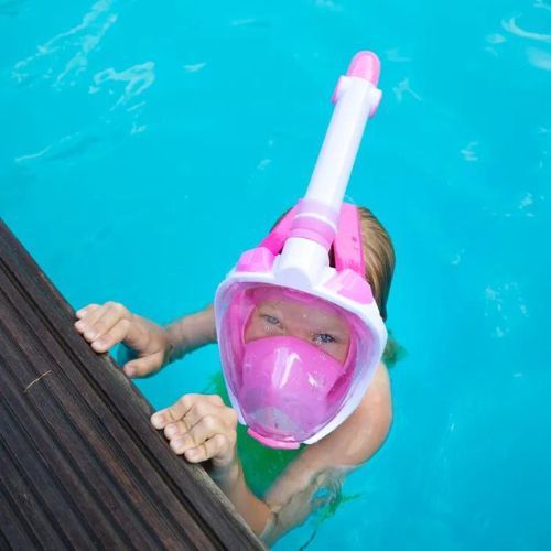Maschera integrale per bambini per lo snorkeling AQUASTIC SMK-01R rosa