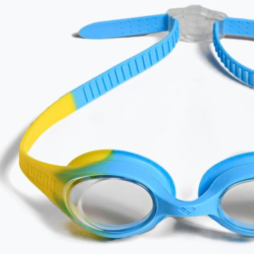Occhialini da nuoto per bambini Arena Spider trasparenti/gialli/azzurri