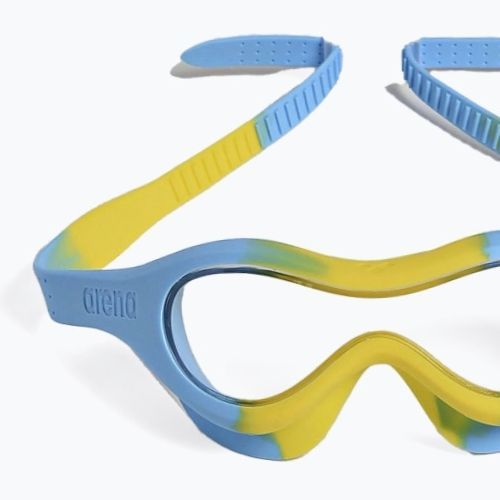 Maschera da nuoto Arena per bambini Spider Mask trasparente/giallo/azzurro