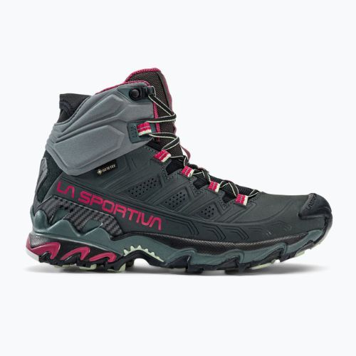 Stivali da trekking da donna La Sportiva Ultra Raptor II Mid Leather GTX carbone/cerise