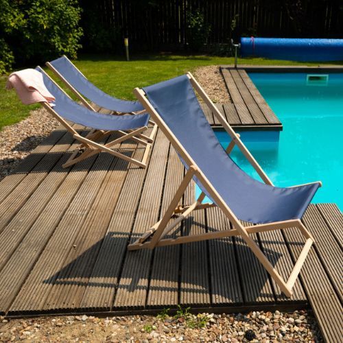 Lettino da giardino con regolazione KADVA LSR01310 grigio