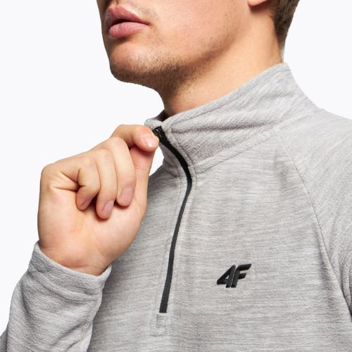 Felpa 4F da uomo BIMP010 grigio chiaro freddo melange