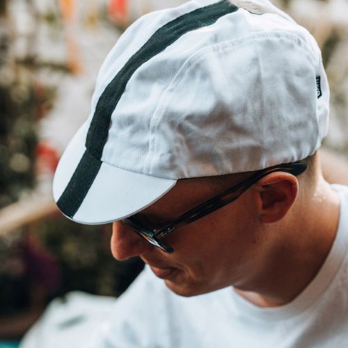 Berretto da ciclismo Luxa Classic Stripe bianco