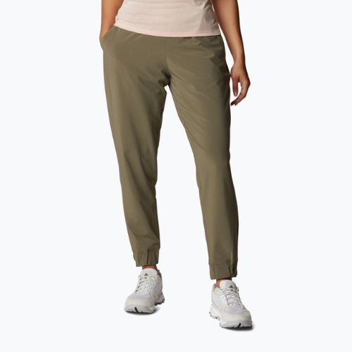Pantaloni da trekking Columbia Pleasant Creek Warm Jogger verde pietra da donna
