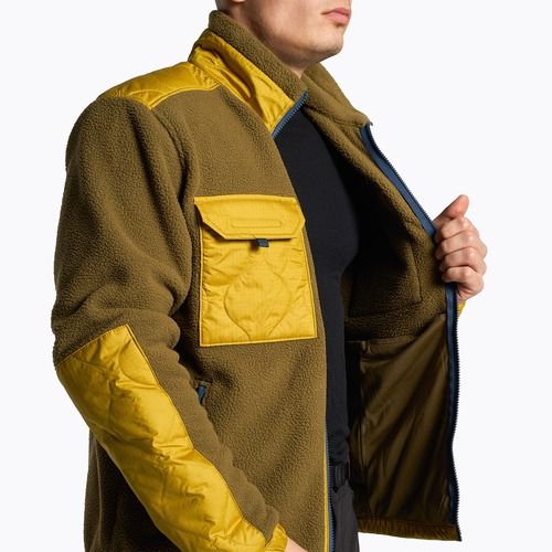 Felpa trekking da uomo The North Face Royal Arch FZ oliva militare/oro minerale/blu scuro