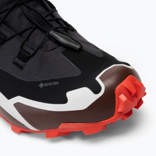 Scarpe da trekking da uomo Salomon Cross Hike MID GTX 2 nero/cioccolato amaro/rosso fuoco