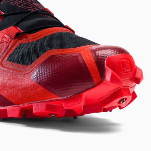 Scarpe da corsa da uomo Salomon Spikecross 5 GTX nero/rosso corsa/rosso