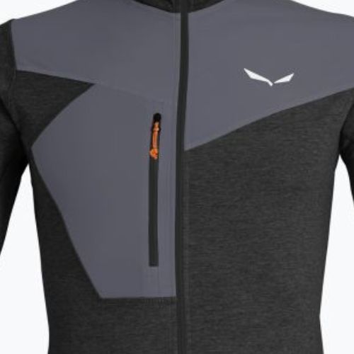 Felpa trekking uomo Salewa Puez 2 Dry Hood FZ nero melange/3860