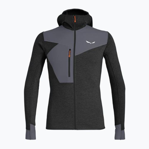 Felpa trekking uomo Salewa Puez 2 Dry Hood FZ nero melange/3860