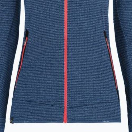 Felpa trekking donna Salewa Pedroc navy blazer melange/fluo coral