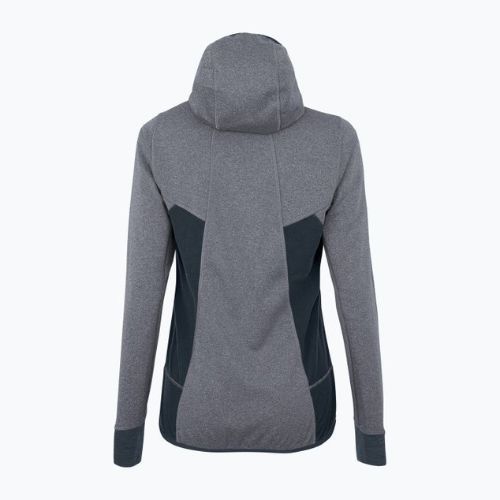 Felpa trekking donna Salewa Puez Hybrid PL FZ Hoody navy blazer melange/fluo coral