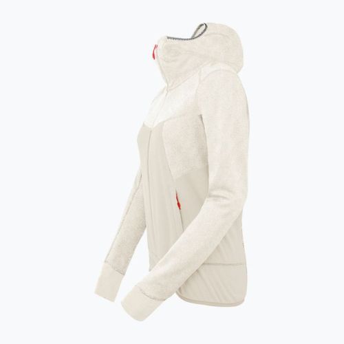 Felpa trekking Salewa da donna Puez Hybrid PL FZ Hoody melange avena