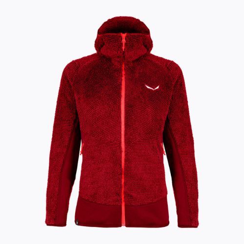 Felpa trekking donna Salewa Tognazza PL syrah melange/fluo coral