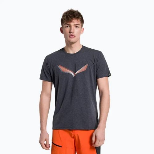 Camicia da trekking Salewa Lines Graphic Dry premium navy melange da uomo