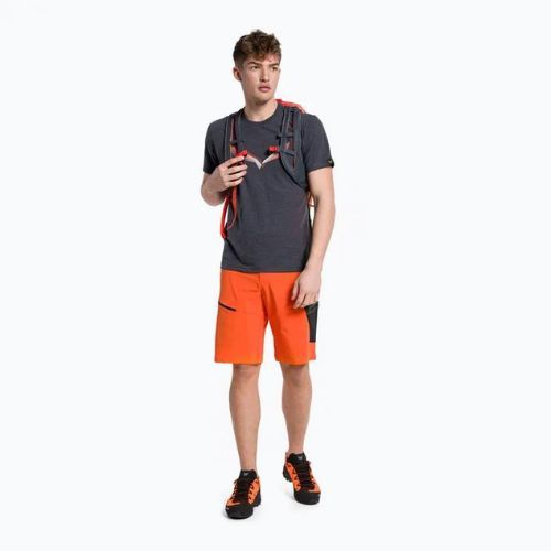 Camicia da trekking Salewa Lines Graphic Dry premium navy melange da uomo