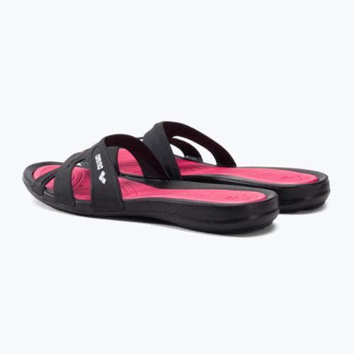 Infradito donna arena Athena Hook nero/fucsia