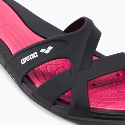Infradito donna arena Athena Hook nero/fucsia