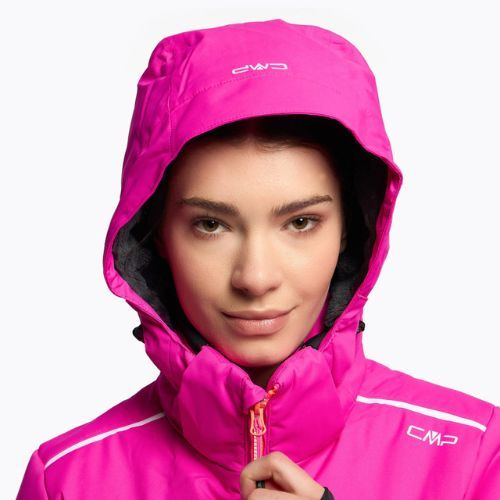 Giacca da sci CMP donna rosa e arancione 31W0226/H924
