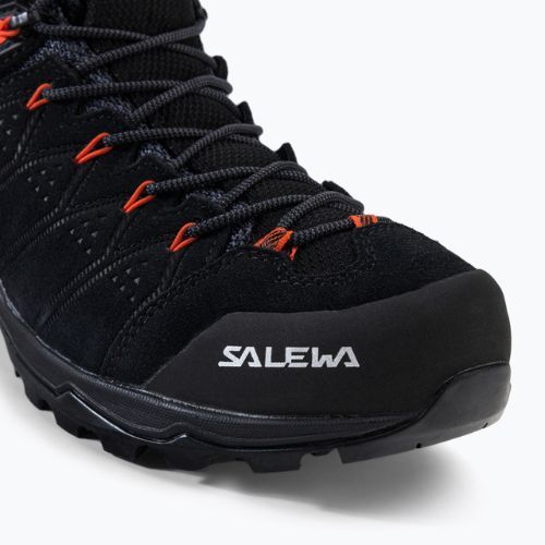 Scarponi da trekking da uomo Salewa Alp Mate Mid WP nero/arancio fluo