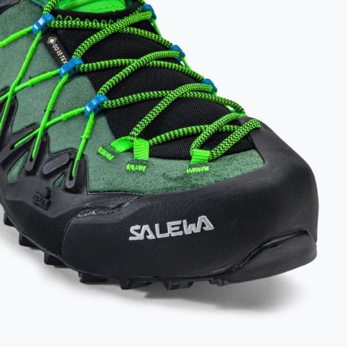 Salewa Wildfire Edge GTX scarpa da avvicinamento da uomo mirto/verde fluo