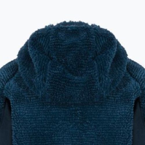 Felpa trekking Salewa da bambino Puez Highloft 2 PL con cappuccio denim scuro/arancio fluo