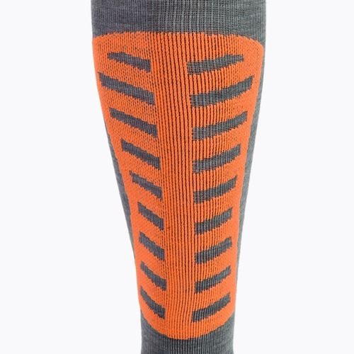 Calze da trekking Salewa da uomo Sella Dryback grigio melange/arancio fluo