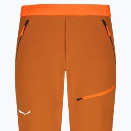 Pantaloni softshell Salewa da uomo Sella DST Lights autunno/nero/arancio fluo