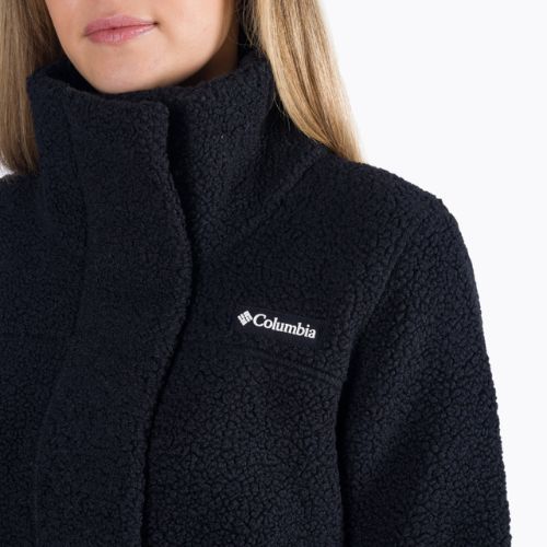 Columbia Panorama Long, cappotto in pile da donna nero