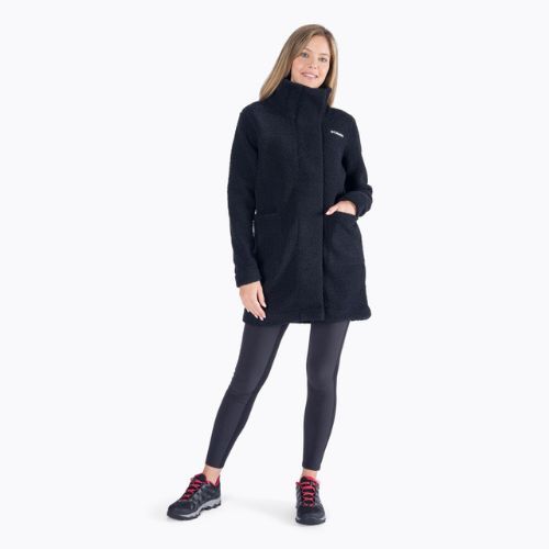 Columbia Panorama Long, cappotto in pile da donna nero