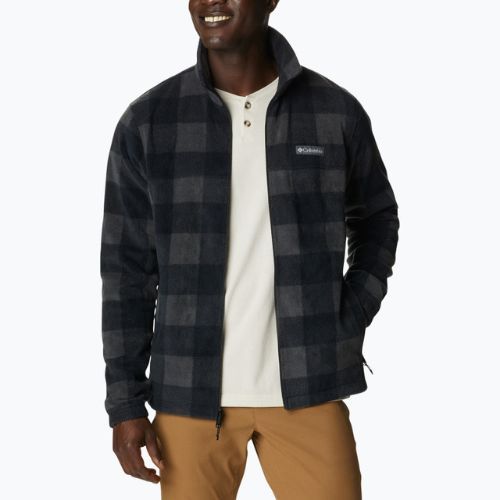 Felpa da trekking Columbia Steens Mountain da uomo con stampa a quadri nera