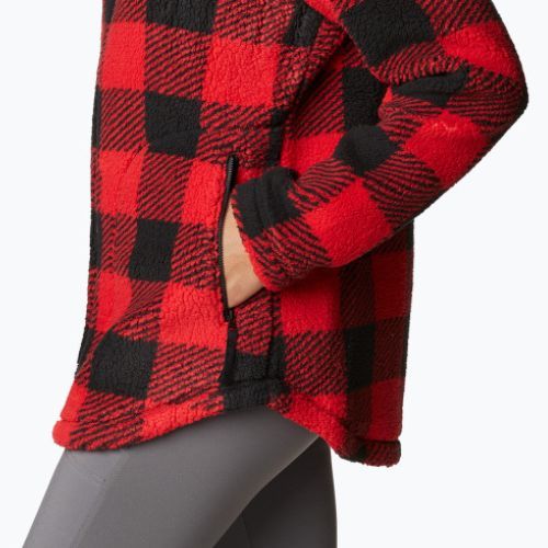 Felpa trekking Columbia West Bend donna, stampa giglio rosso