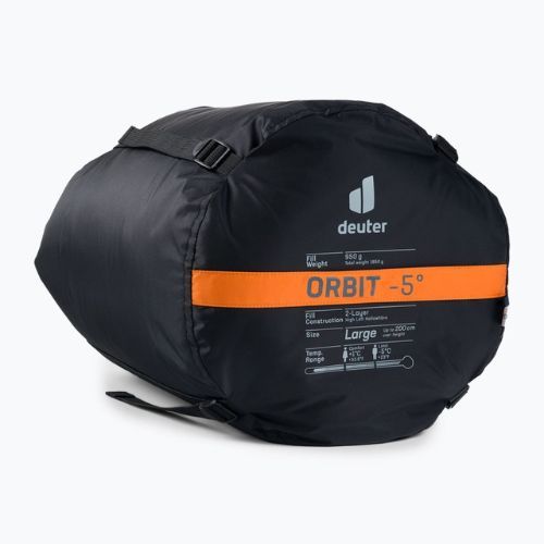 Sacco a pelo Deuter Orbit -5° lungo/sinistro mandarino/inchiostro
