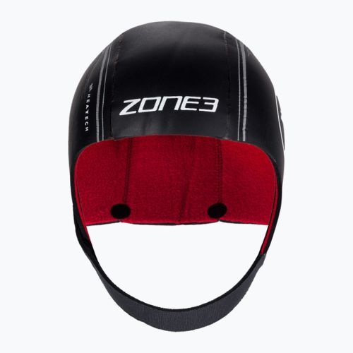 ZONE3 Cappello Heat Tech in neoprene nero/argento/rosso