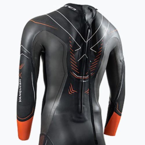 Muta da triathlon ZONE3 Vanquish-X da uomo, nero/arancione