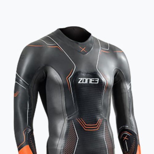 Muta da triathlon ZONE3 Vanquish-X da uomo, nero/arancione
