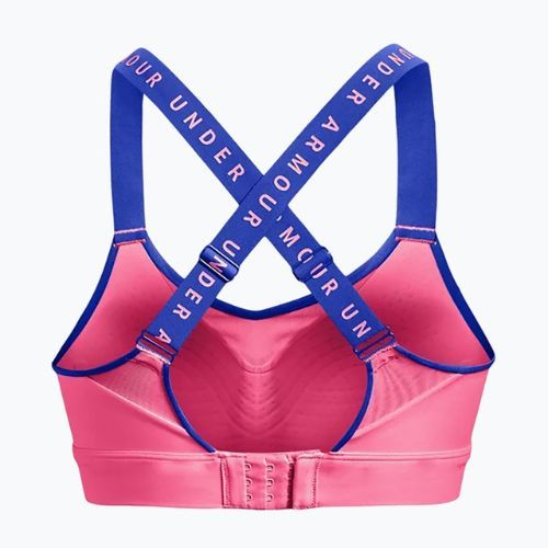 Reggiseno fitness Under Armour Infinity High rosa punk/blu scuro