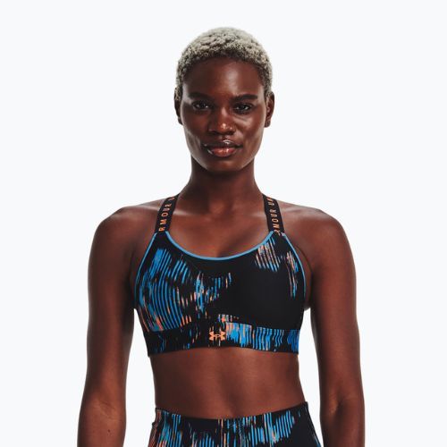 Reggiseno fitness Under Armour Infinity High Print nero/capri/ iridescente