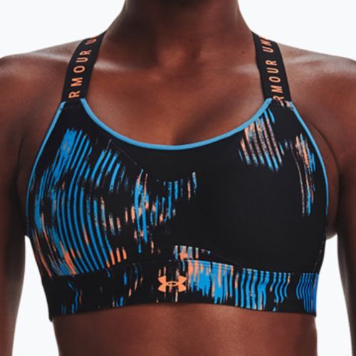 Reggiseno fitness Under Armour Infinity High Print nero/capri/ iridescente